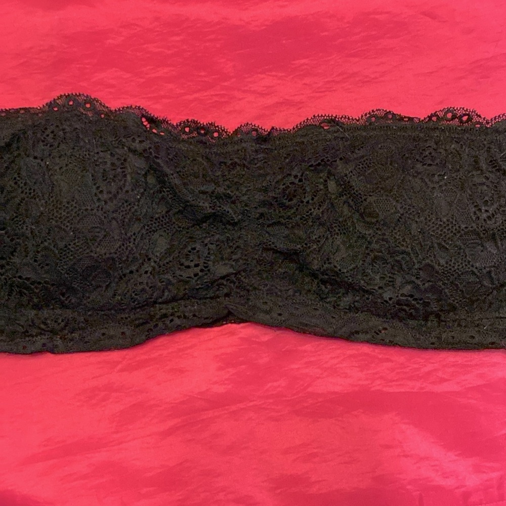 5/$40 Sale MUDD BANDEAU XL BLACK LACY DESIGN WITH PADDED INSERTS-